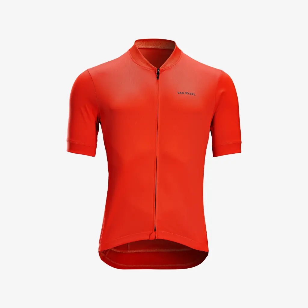 Jersey Ciclismo Rojo Teja Manga Corta